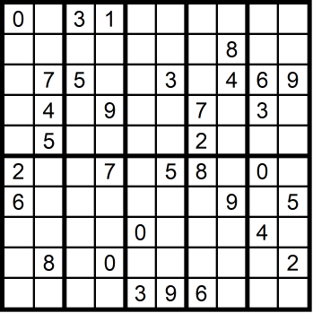 Sudoku sehr schwer 2x5
